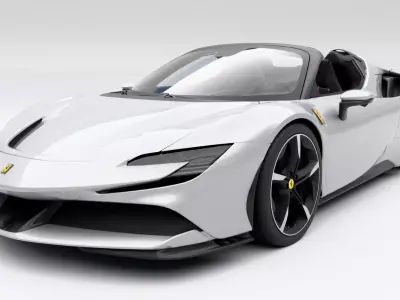 Ferrari SF90 Spider 2021 Low-poly 3D model