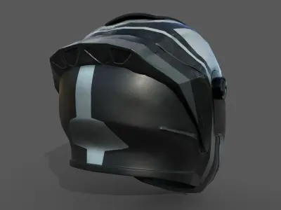 Helmet racer Generic sport scifi human 3d model  Low-poly 3D model
