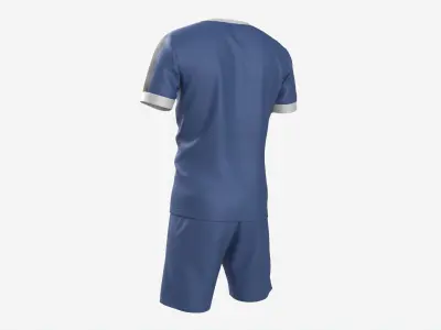 Soccer T-shirt and Shorts Blue 3D model