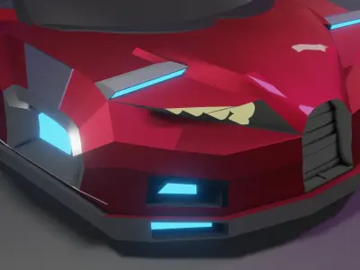 Bugati futuristic car 3D model
