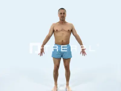 Fortitude F Animated Rigged Beach Sports Man Low-poly 3D model