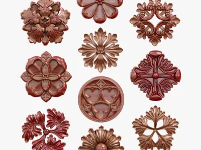 Decorative Wall Rosettes model 3D model