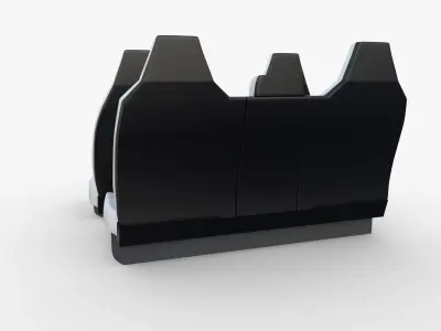 Tesla Cybertruck Seats White 3D model
