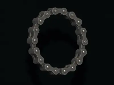 Bicycle chain ring 3D print model
