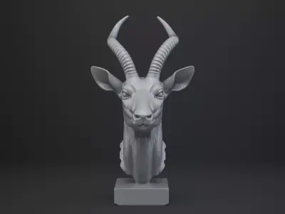 Antilope Bust - Animal Figurine 3D print model