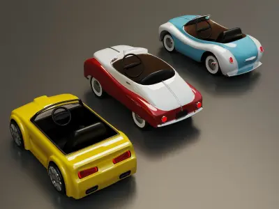 kids cars 3D model