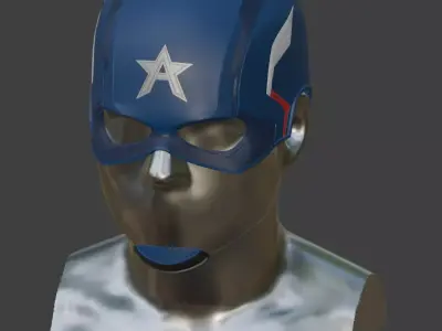 Captain america us agent helmet 3D model