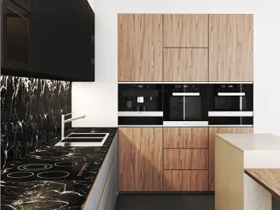luxury kitchen 01 3D model