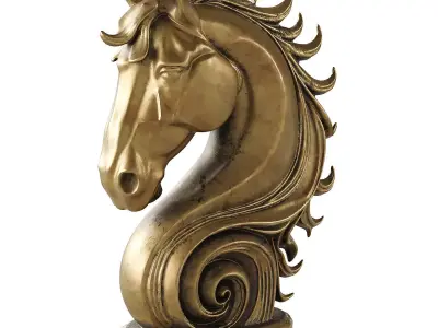 horse statue 15 3D model