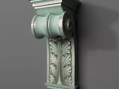Corbel ornate on wall 3D print model