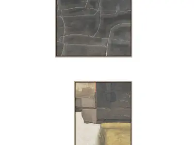 Abstract Painting Frame Set 05 3D model