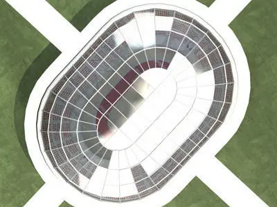 Velodrome inside of olympic stadium 3D model