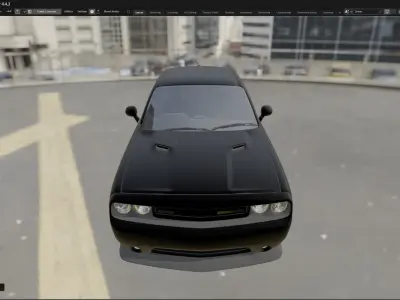 Car Dodge Challenger Low-poly 3D model