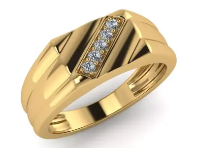 light weight gold diamond rings-C111116SKCH2025989-wt-5-10 3D print model