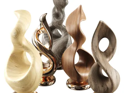 Abstract Sculpture Low-poly 3D model