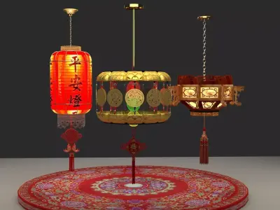 Chinese Red Lantern 3D model