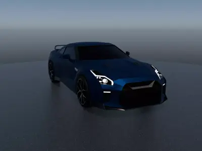 Nissan GT-R 3d low-poly Model Low-poly 3D model