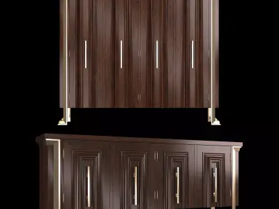 luxury cabinet sofa Low-poly 3D model