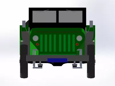 WILLY JEEP Low-poly 3D model
