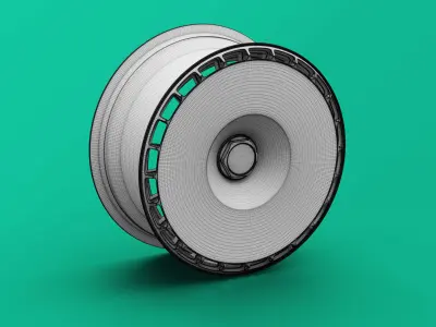 Rotiform Aerodisc Turbofan Rim 3D Model and Designs 3D model