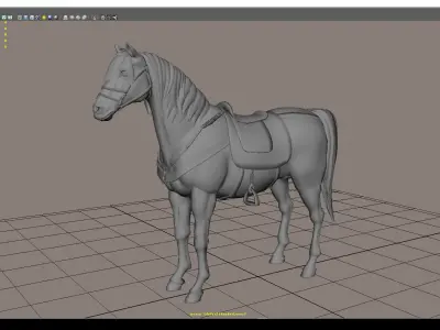 Cartoon Horse  Animal 3D model