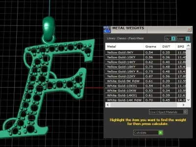 Alphabet F Pendant 3d Printable Model 3D print model