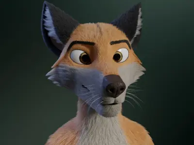 Hassun Anthro Fox 3D model