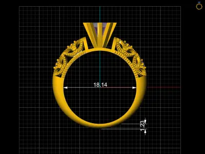 Lux ring silver gold jewelry printable 3D model 3D print model 13