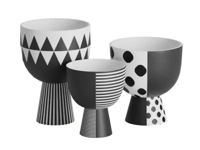 Pattern Bowl Trio 3D model