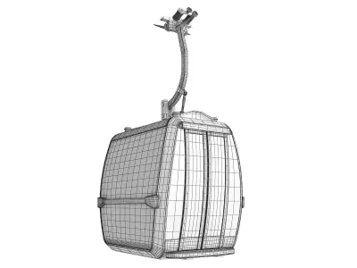 Cableway Line Car 3D model