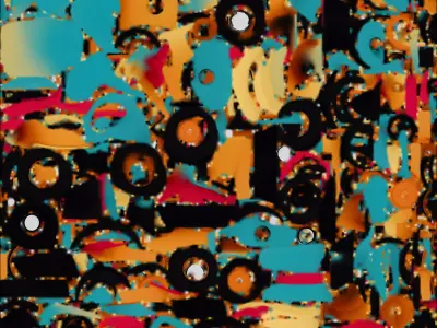 Colorful Cartoon Go-Kart with Orange  Blue 3D Model Low-poly 3D model