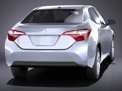 Toyota Corolla LE 2016 USA VRAY 3D model