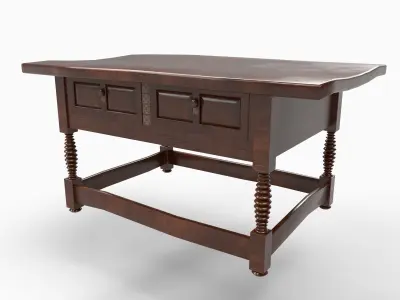 renaissance style table Low-poly 3D model
