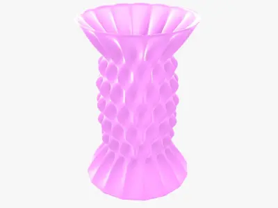 Vase porcelain pink 3D model
