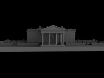 3d model White House Free 3D model