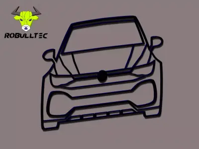 Silhouette car 2 3D print model