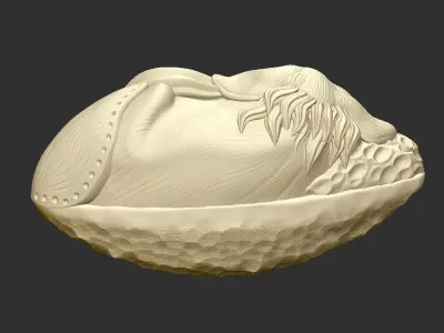 sleeping fox 3D print model