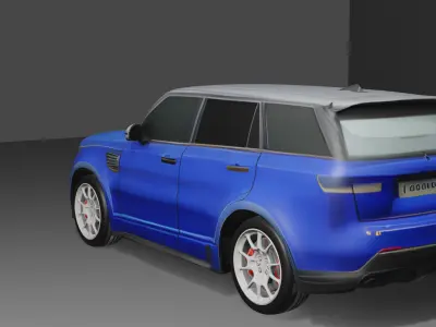 land Rover Svr Sport gt Car low-poly 3D model Low-poly 3D model