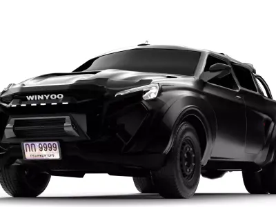 car 4x4 pickup truck 4 doors 3D model