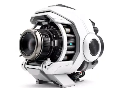 Futuristic Camera Drone Engine model pack Low-poly 3D model