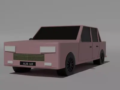 Car low poly Low-poly 3D model