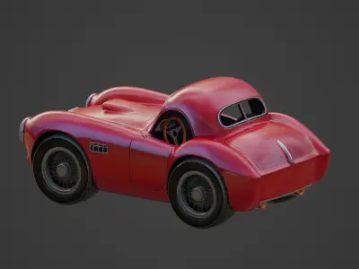Vintage Sports Car  Low-poly 3D model