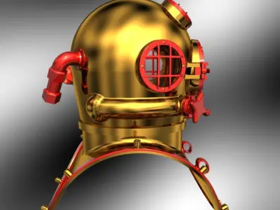 Diving helmet 3D model