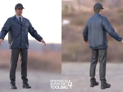 Mens and Womens Agent Uniform 1 3D Model Collection