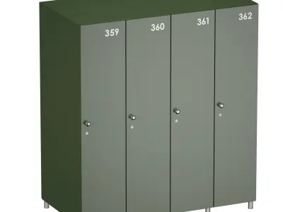 Lockers for sports locker rooms 3D model