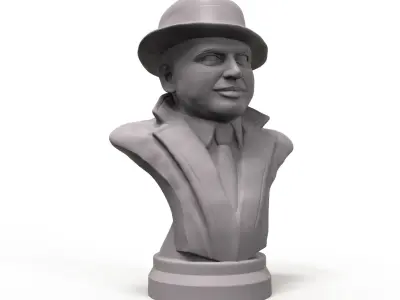 Al Capone 3D printable portrait sculpture  3D print model