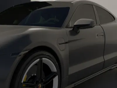 Car Rigged - Porsche Taycan 3D model