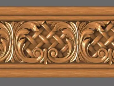 Moulding 3D ornamental model 3D print model