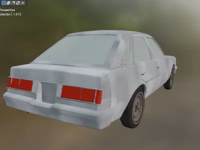 sedan car Low-poly 3D model