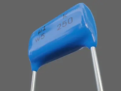 Polyester Capacitor - Electronic parts Low-poly 3D model